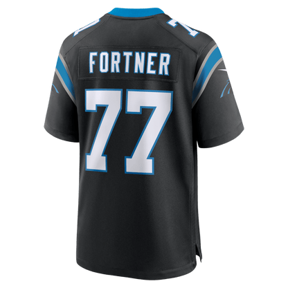 Luke Fortner 77 Carolina Panthers Team Game Men Jersey - Black