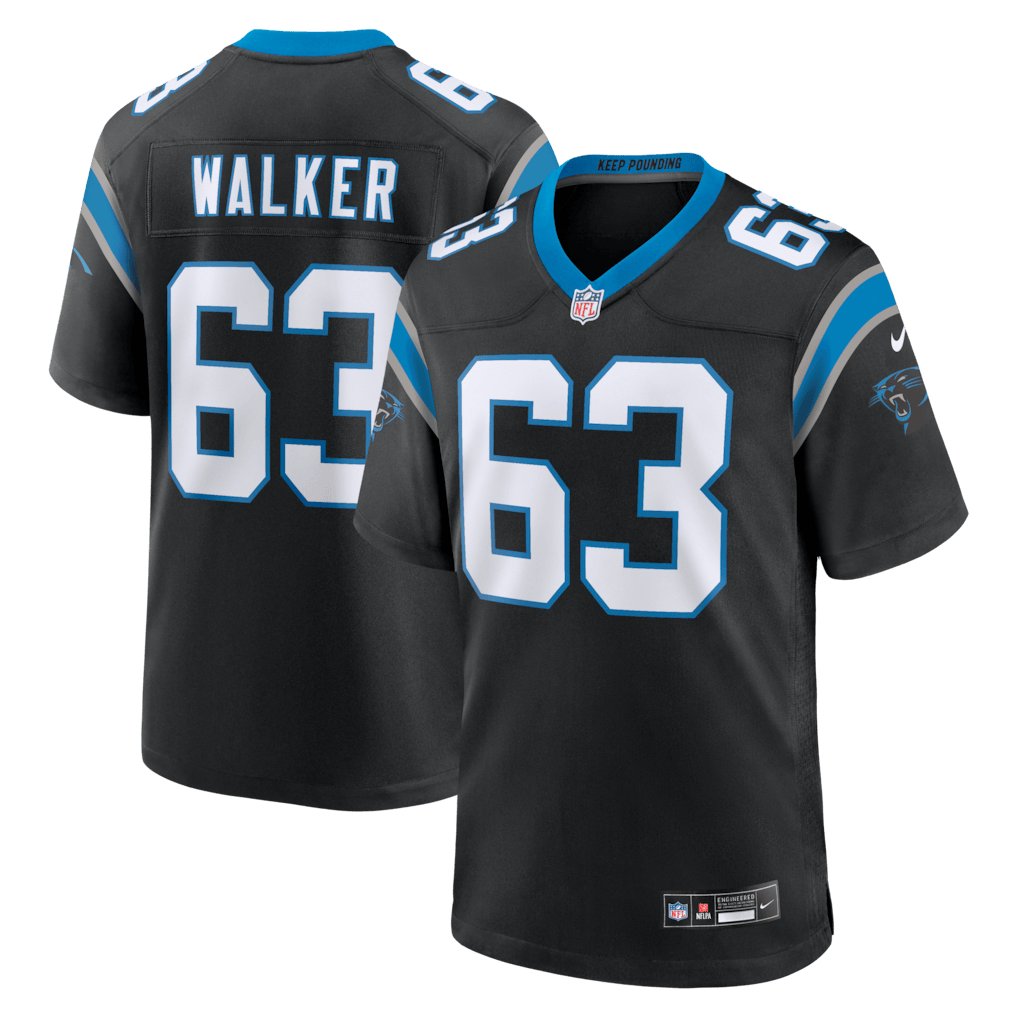 Rasheed Walker 63 Carolina Panthers Team Game Men Jersey - Black