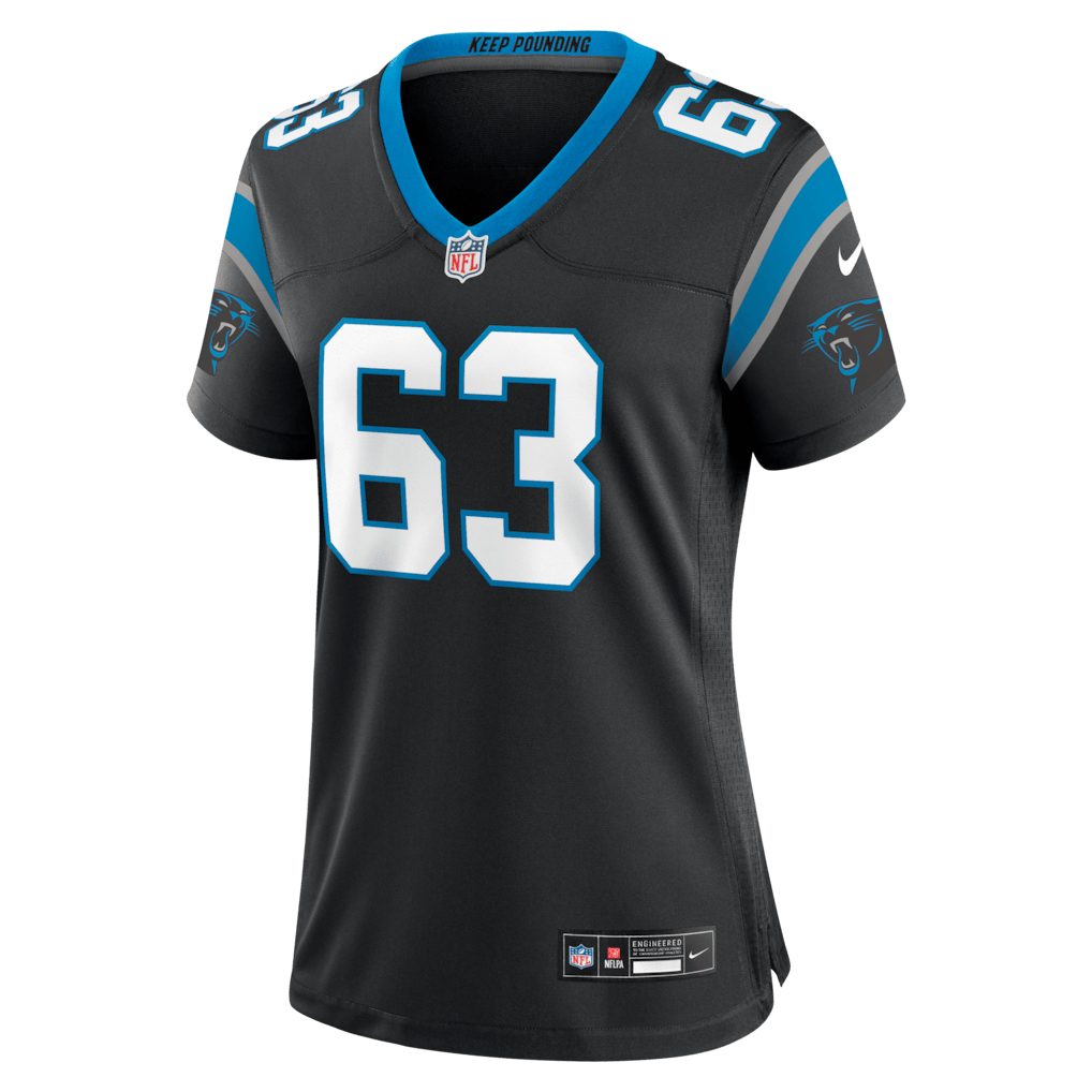 Rasheed Walker 63 Carolina Panthers Women's Team Game Jersey - Black