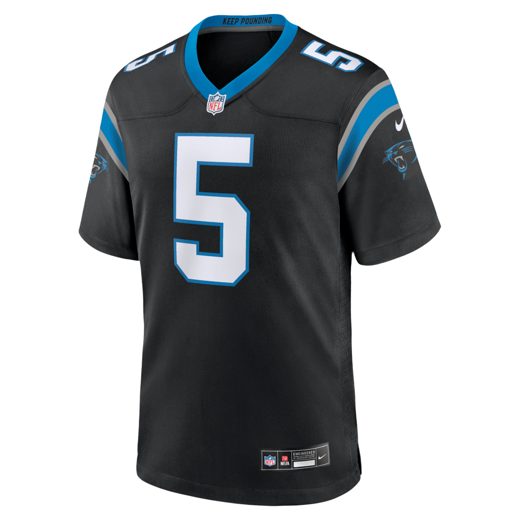 Jaelan Phillips 5 Carolina Panthers Team Game Men Jersey - Black