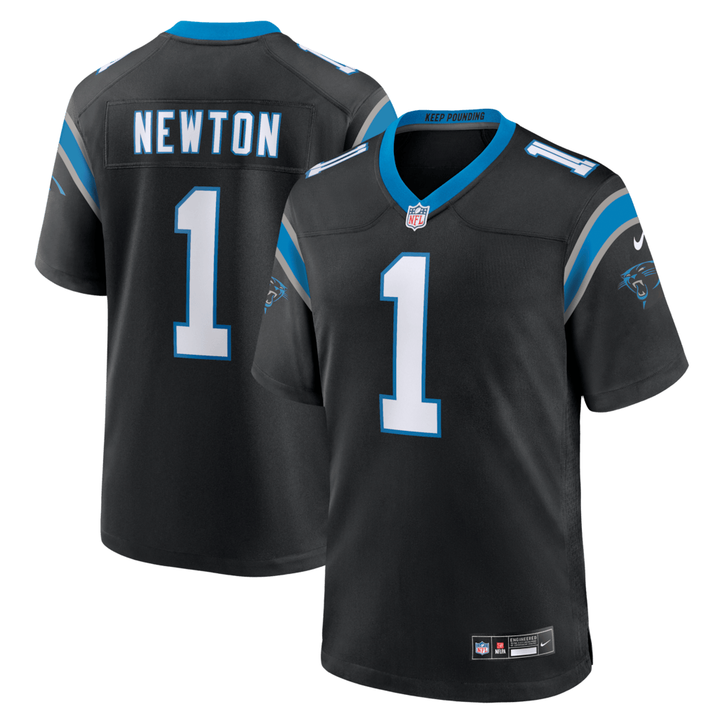 Cam Newton 1 Carolina Panthers Team Retired Game Men Jersey - Black