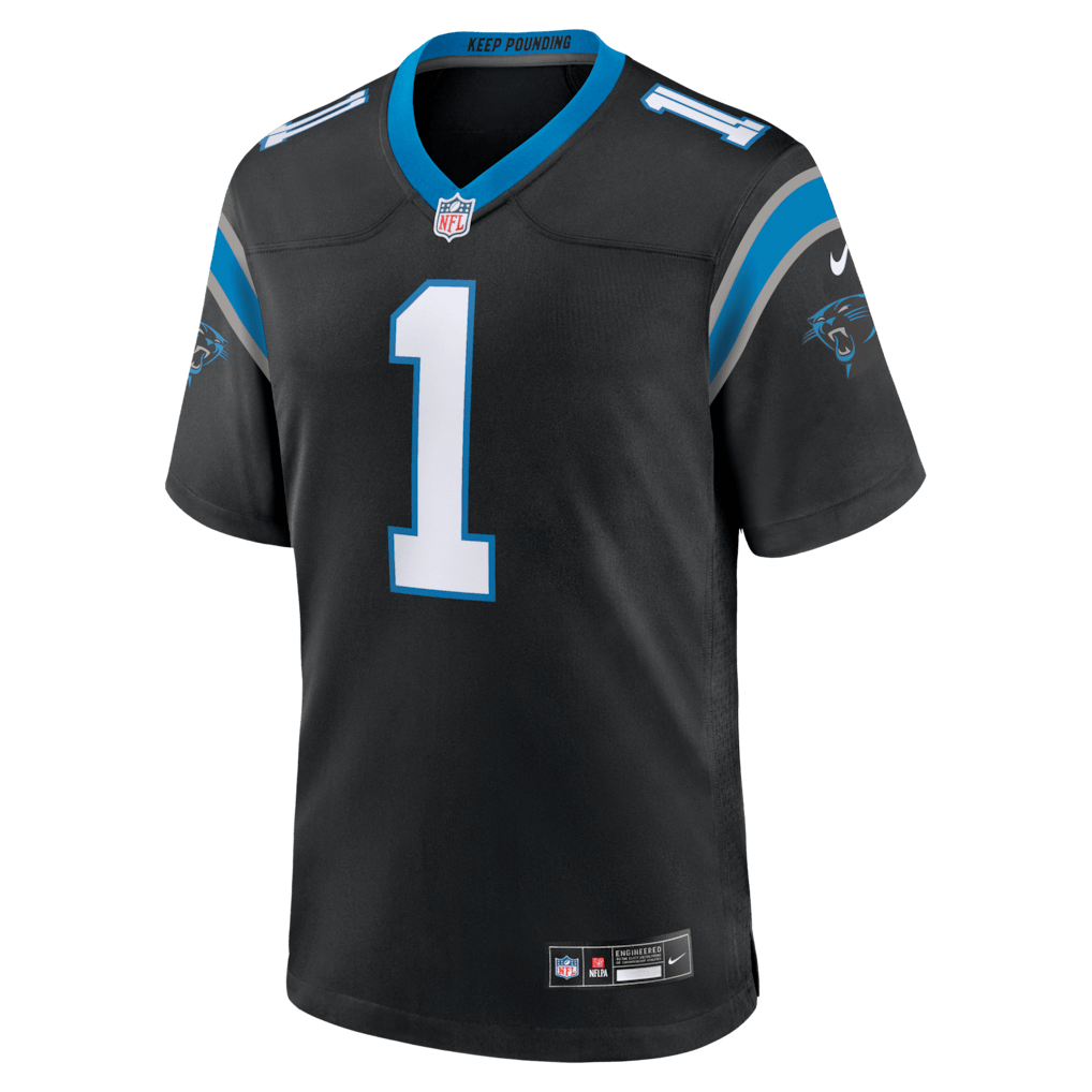 Cam Newton 1 Carolina Panthers Team Retired Game Men Jersey - Black