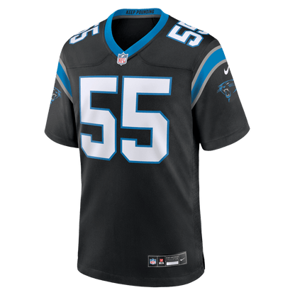 Maema Njongmeta 55 Carolina Panthers Team Game Men Jersey - Black