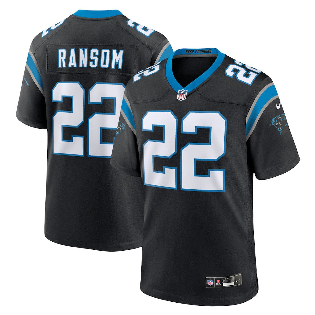 Lathan Ransom 22 Carolina Panthers Team Game Men Jersey - Black