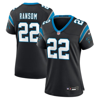 Lathan Ransom 22 Carolina Panthers Women's Team Game Jersey - Black
