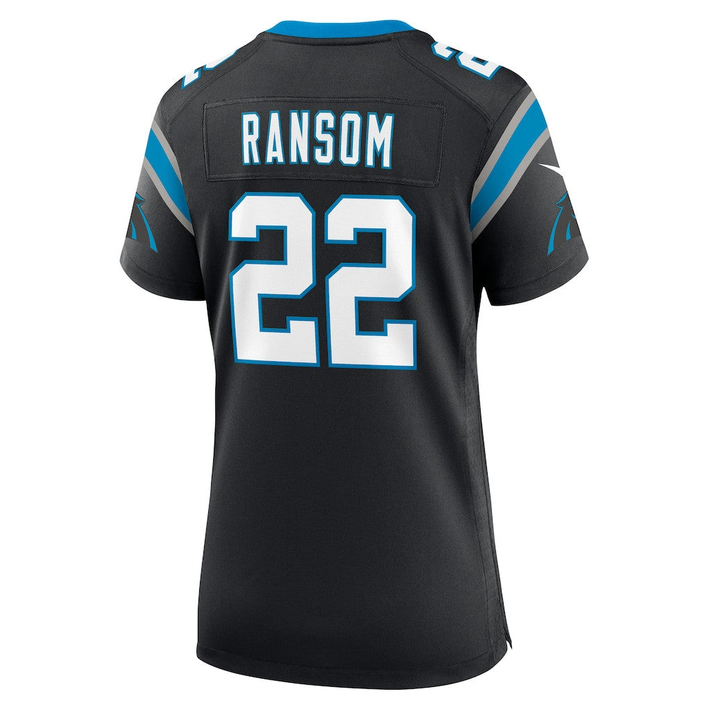 Lathan Ransom 22 Carolina Panthers Women's Team Game Jersey - Black