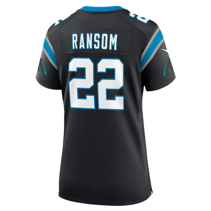 Lathan Ransom 22 Carolina Panthers Women's Team Game Jersey - Black