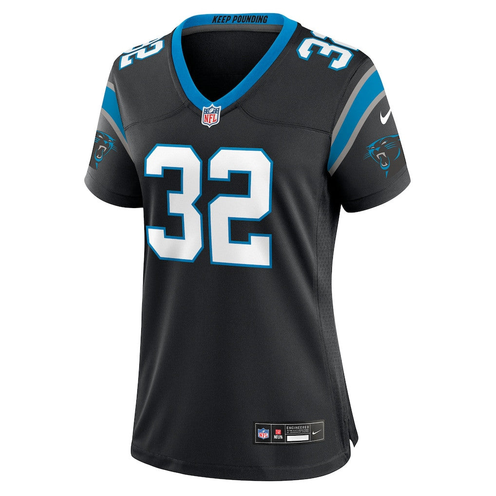 Trevin Wallace 32 Carolina Panthers Women's Team Game Jersey - Black