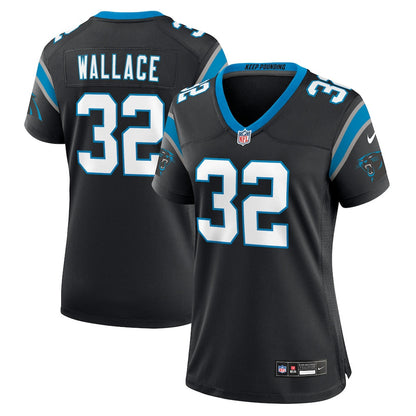 Trevin Wallace 32 Carolina Panthers Women's Team Game Jersey - Black