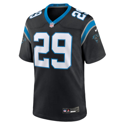Akayleb Evans 29 Carolina Panthers Team Game Men Jersey - Black