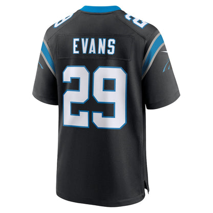 Akayleb Evans 29 Carolina Panthers Team Game Men Jersey - Black