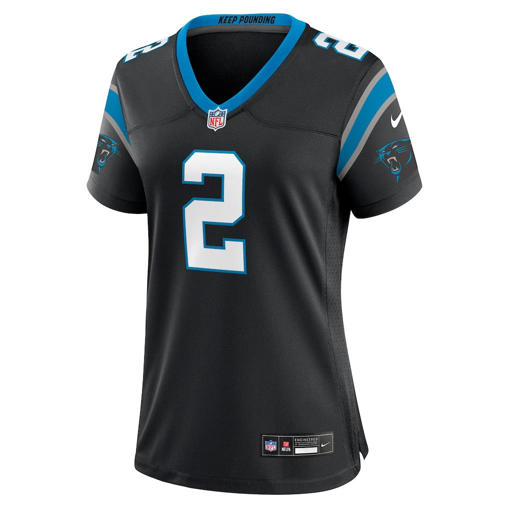 Mike Jackson 2 Carolina Panthers Women's Team Game Jersey - Black