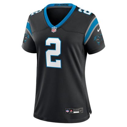 Mike Jackson 2 Carolina Panthers Women's Team Game Jersey - Black
