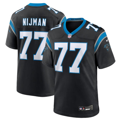 Yosh Nijman 77 Carolina Panthers Team Game Men Jersey - Black