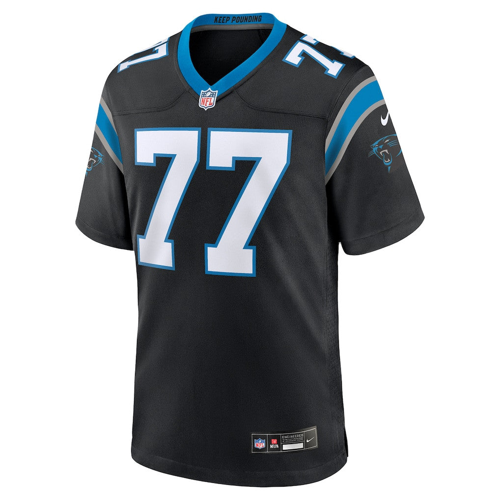 Yosh Nijman 77 Carolina Panthers Team Game Men Jersey - Black