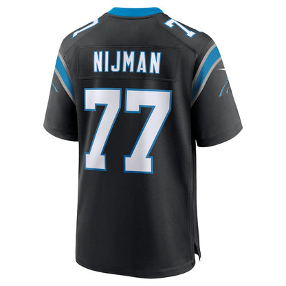 Yosh Nijman 77 Carolina Panthers Team Game Men Jersey - Black