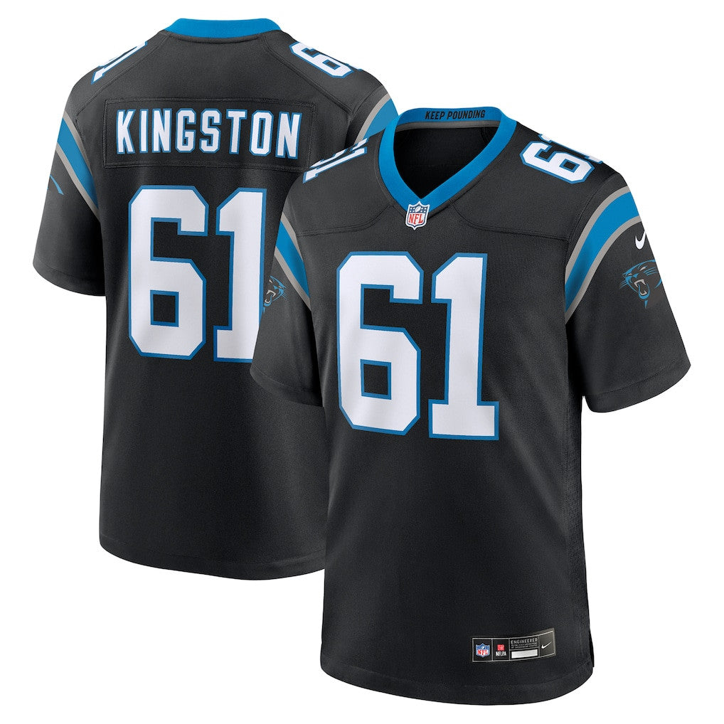 Jarrett Kingston 61 Carolina Panthers Team Game Men Jersey - Black