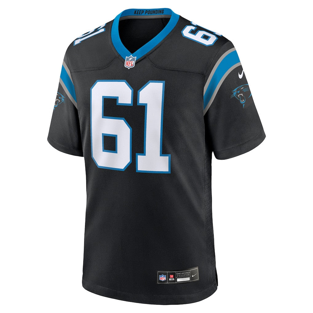 Jarrett Kingston 61 Carolina Panthers Team Game Men Jersey - Black