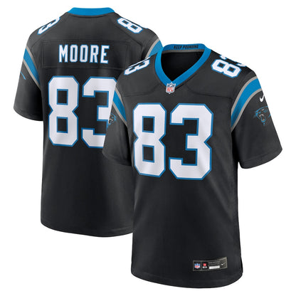 David Moore 83 Carolina Panthers Team Game Men Jersey - Black