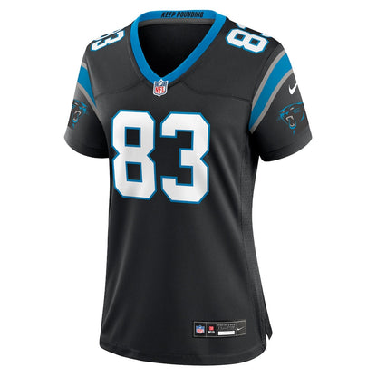 David Moore 83 Carolina Panthers Women's Team Game Jersey - Black