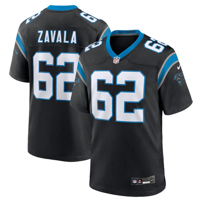 Chandler Zavala 62 Carolina Panthers Team Game Men Jersey - Black