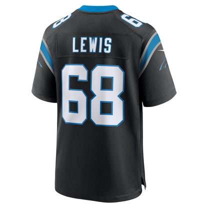 Damien Lewis 68 Carolina Panthers Team Game Men Jersey - Black