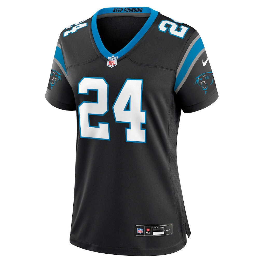 Jonathon Brooks 24 Carolina Panthers Women's Team Game Jersey - Black