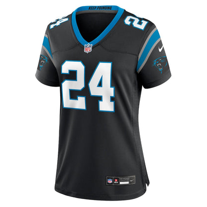 Jonathon Brooks 24 Carolina Panthers Women's Team Game Jersey - Black