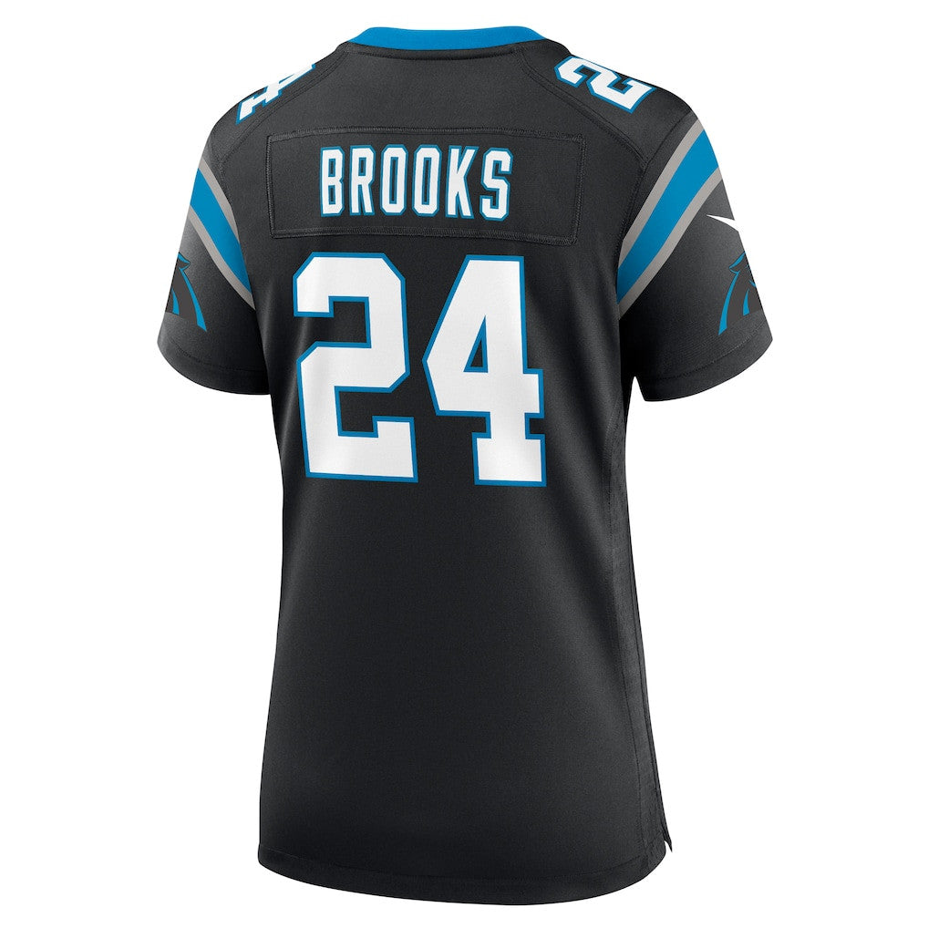 Jonathon Brooks 24 Carolina Panthers Women's Team Game Jersey - Black