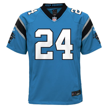Jonathon Brooks 24 Carolina Panthers Game YOUTH Jersey - Blue