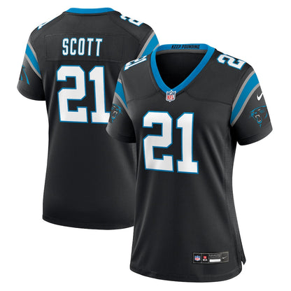 Nick Scott 21 Carolina Panthers Women's Team Game Jersey - Black