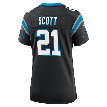 Nick Scott 21 Carolina Panthers Women's Team Game Jersey - Black