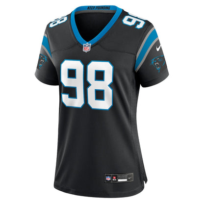 D.J. Wonnum 98 Carolina Panthers Women's Team Game Jersey - Black