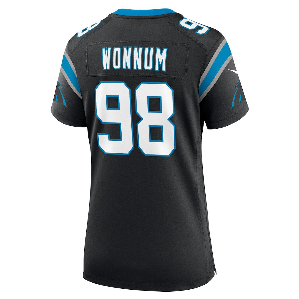 D.J. Wonnum 98 Carolina Panthers Women's Team Game Jersey - Black