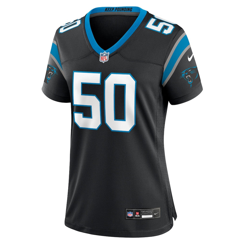Robert Hunt 50 Carolina Panthers Women's Team Game Jersey - Black