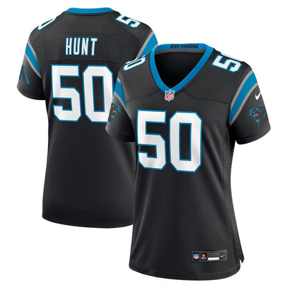 Robert Hunt 50 Carolina Panthers Women's Team Game Jersey - Black