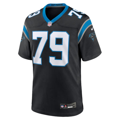 Ikem Ekwonu 79 Carolina Panthers Team Game Men Jersey - Black