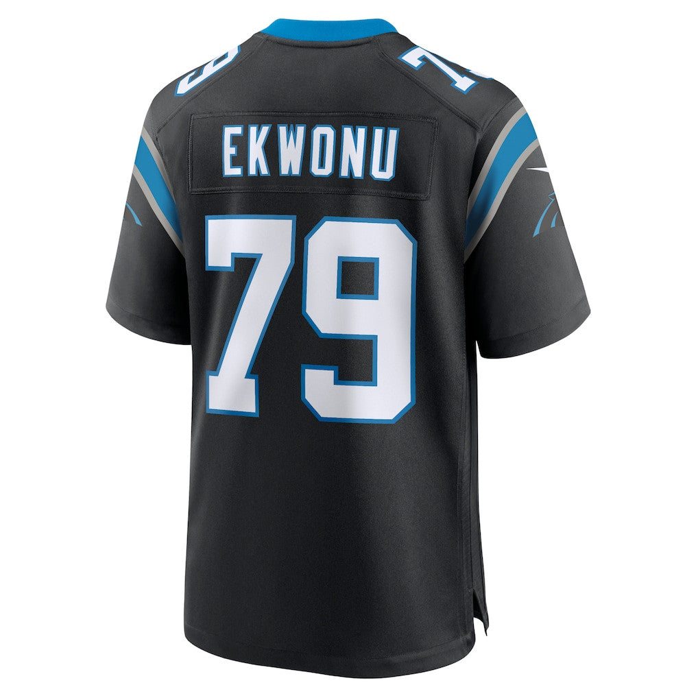 Ikem Ekwonu 79 Carolina Panthers Team Game Men Jersey - Black