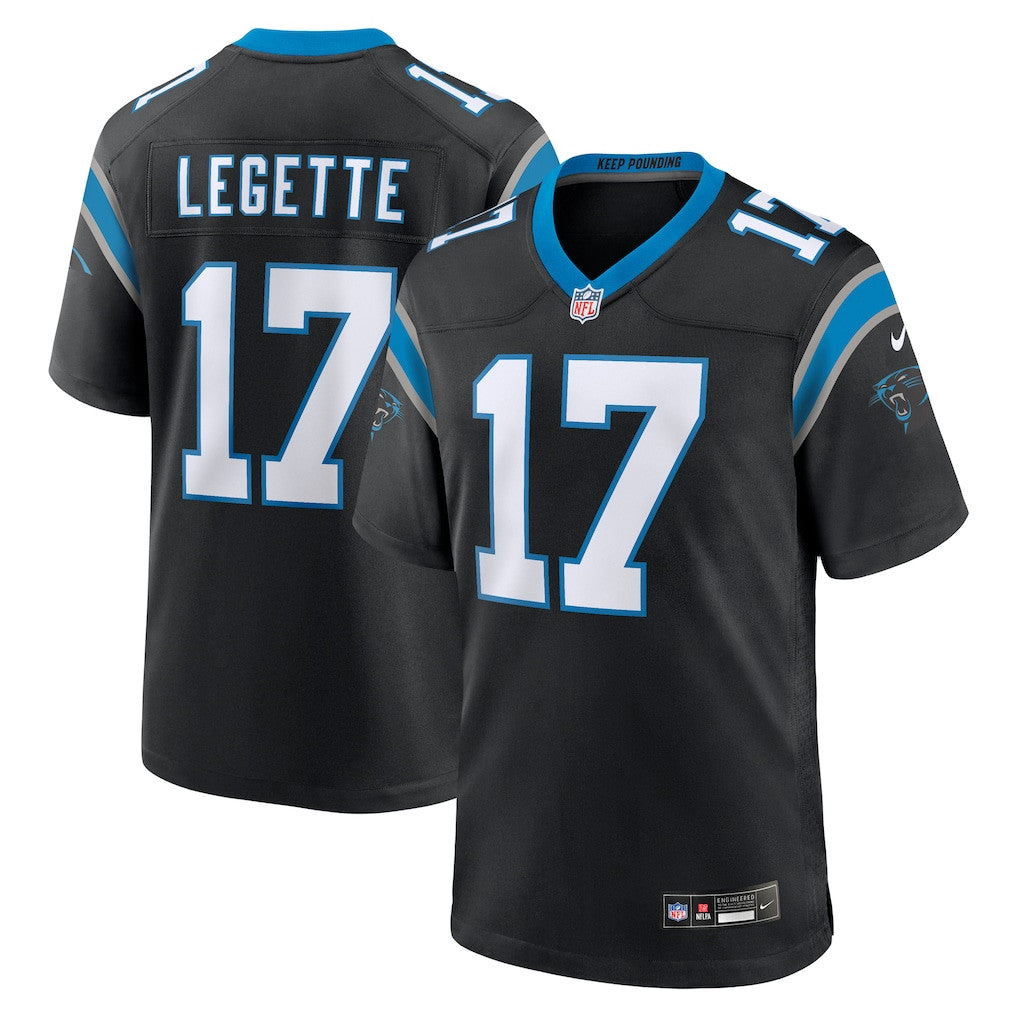 Xavier Legette 17 Carolina Panthers Team Game Men Jersey - Black