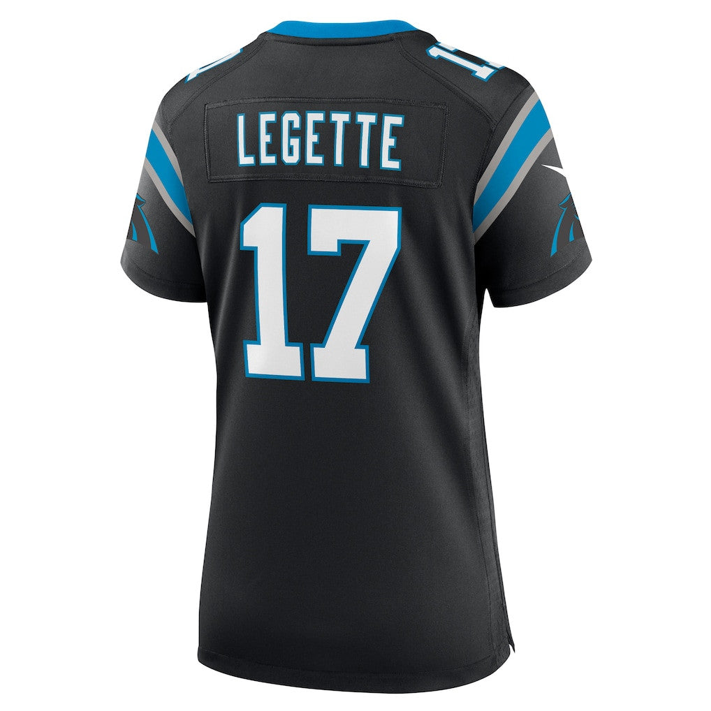 Xavier Legette 17 Carolina Panthers Women's Team Game Jersey - Black