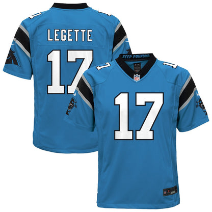 Xavier Legette 17 Carolina Panthers Game YOUTH Jersey - Blue