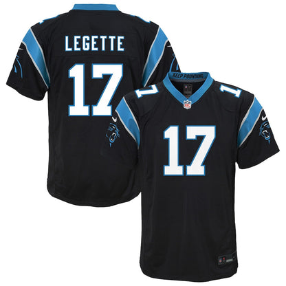 Xavier Legette 17 Carolina Panthers Game YOUTH Jersey - Black