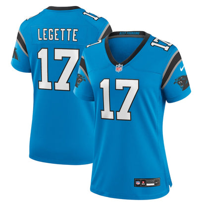 Xavier Legette 17 Carolina Panthers Women's Alternate Game Jersey - Blue
