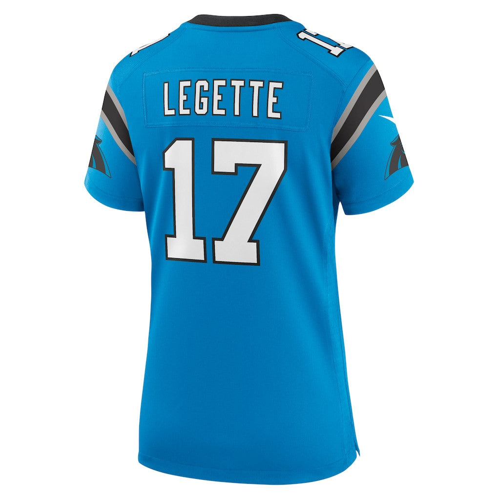 Xavier Legette 17 Carolina Panthers Women's Alternate Game Jersey - Blue