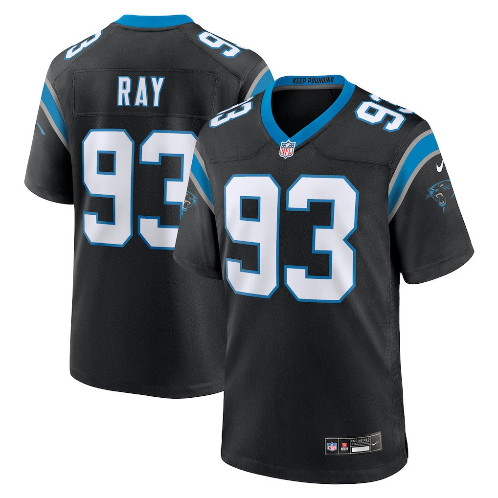 LaBryan Ray 93 Carolina Panthers Team Game Men Jersey - Black