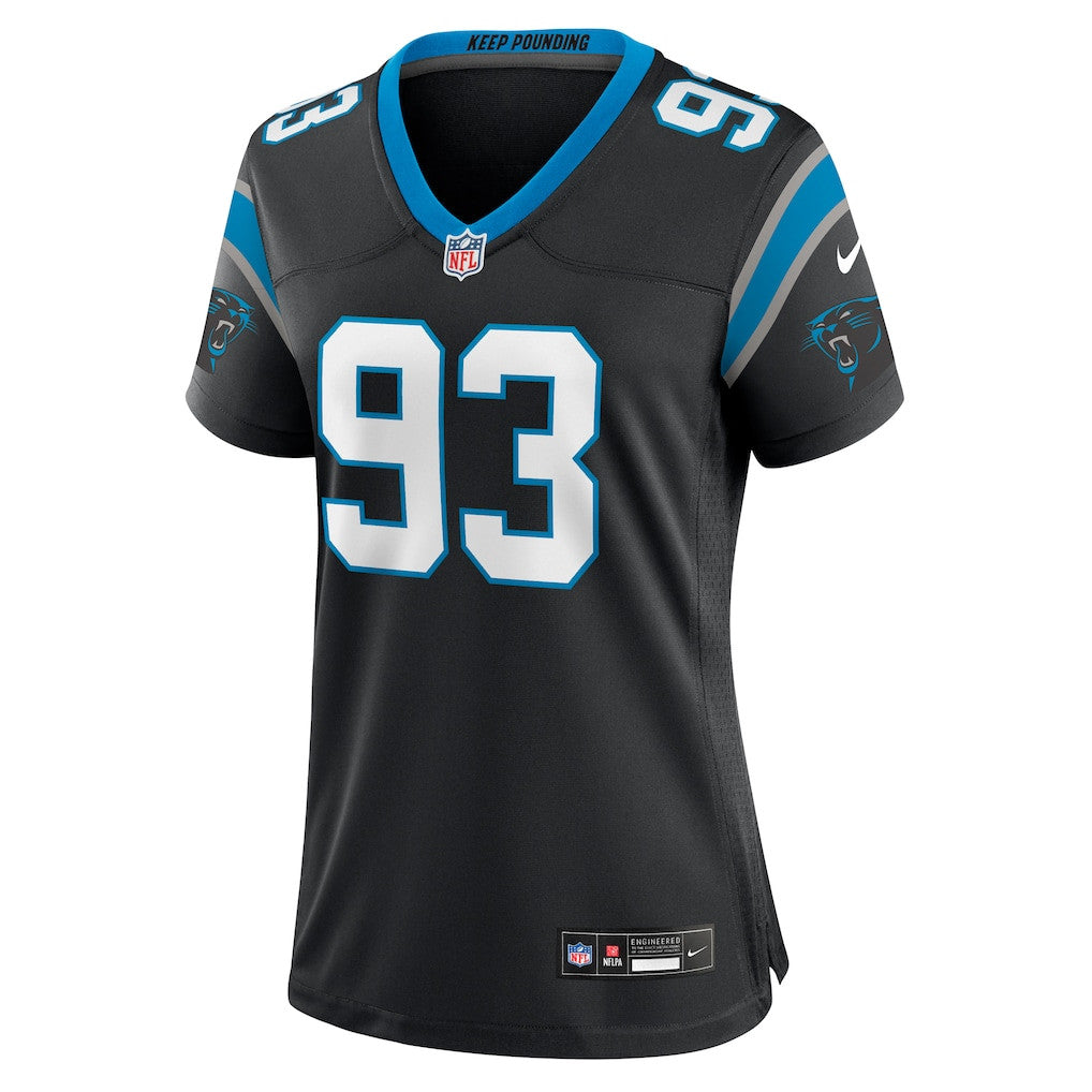 LaBryan Ray 93 Carolina Panthers Women's Team Game Jersey - Black