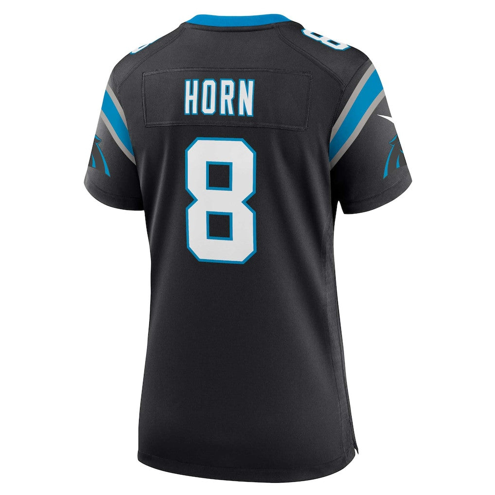 Jaycee Horn 8 Carolina Panthers Women's Team Game Jersey - Black