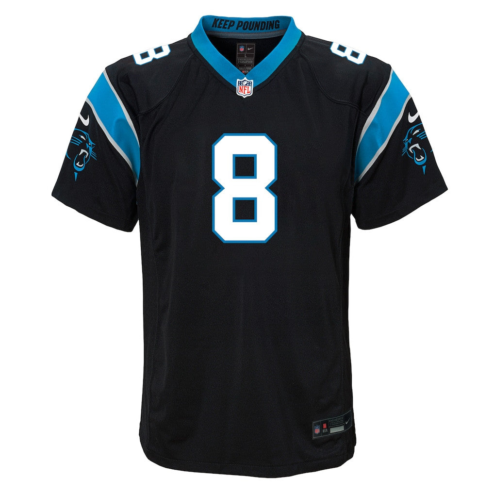 Jaycee Horn 8 Carolina Panthers Game YOUTH Jersey - Black