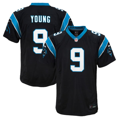 Bryce Young 9 Carolina Panthers Game YOUTH Jersey - Black