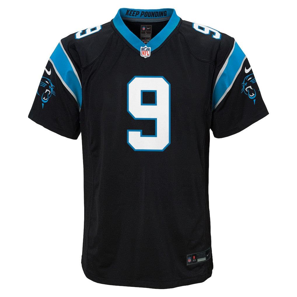 Bryce Young 9 Carolina Panthers Game YOUTH Jersey - Black